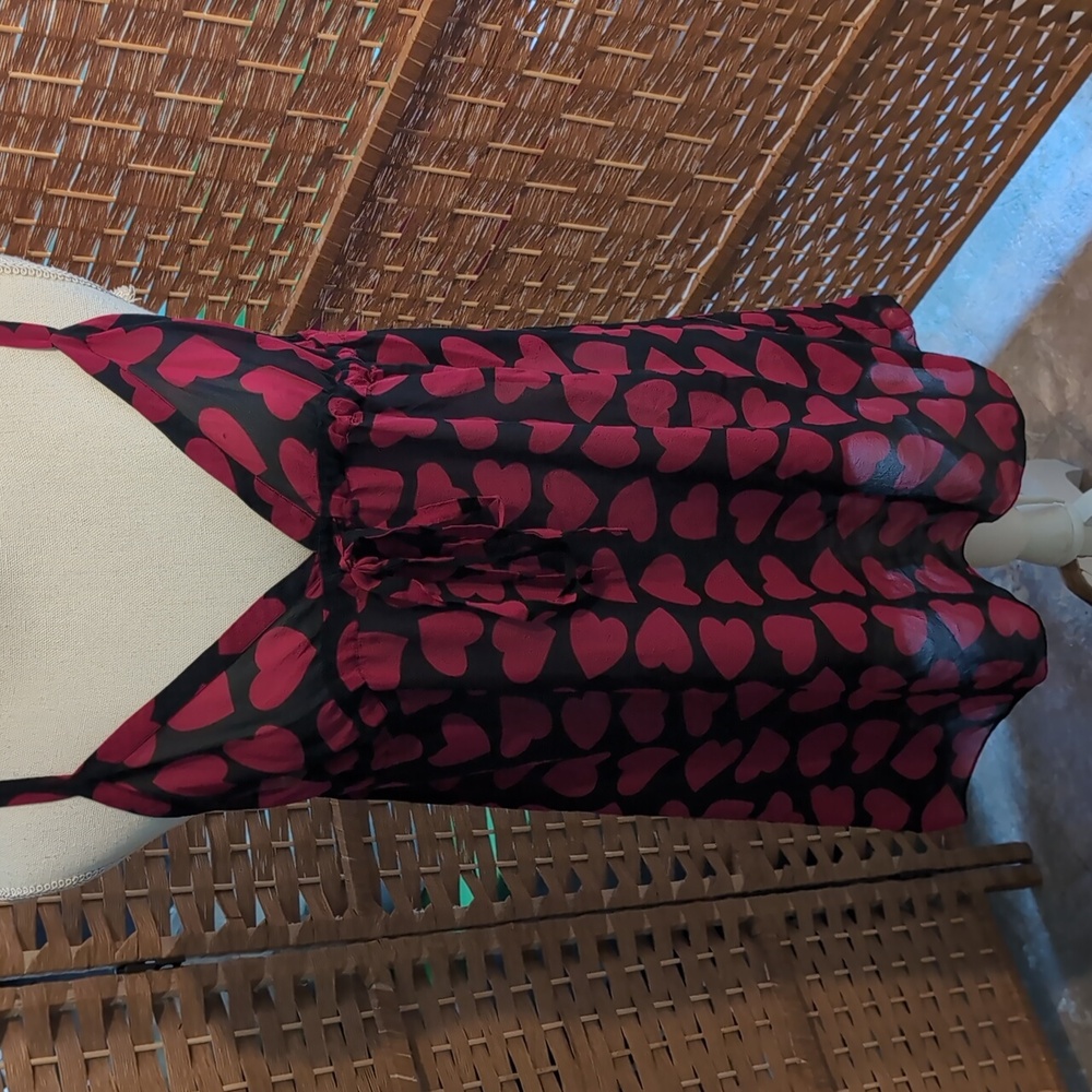 Joe Boxer Red and Black Heart Print Nitie